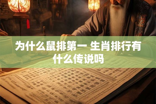为什么鼠排第一 生肖排行有什么传说吗