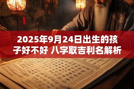 2025年9月24日出生的孩子好不好 八字取吉利名解析