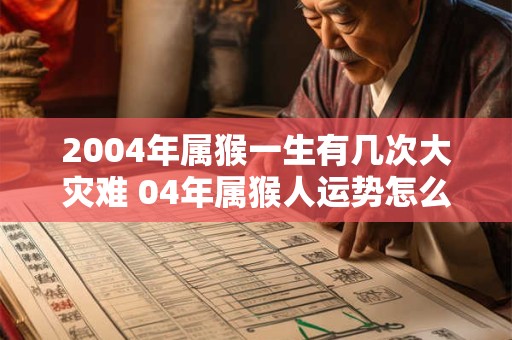 2004年属猴一生有几次大灾难 04年属猴人运势怎么样