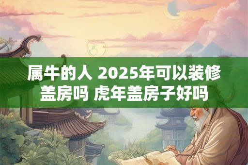 属牛的人 2025年可以装修盖房吗 虎年盖房子好吗