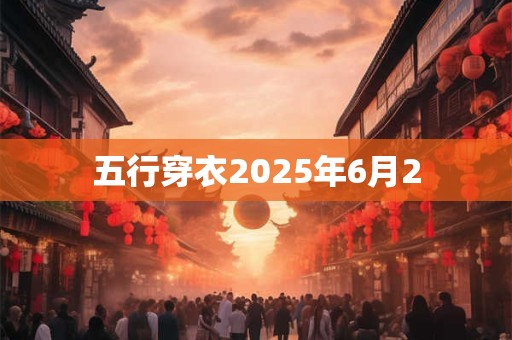 五行穿衣2025年6月2 五行穿衣2025年6月2