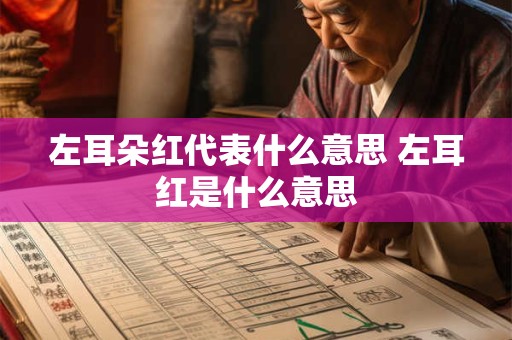 左耳朵红代表什么意思 左耳红是什么意思