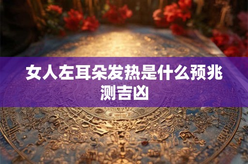 女人左耳朵发热是什么预兆测吉凶