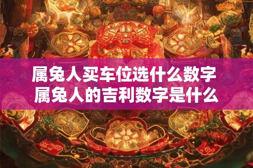属兔人买车位选什么数字 属兔人的吉利数字是什么