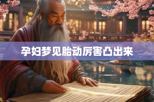 孕妇梦见胎动厉害凸出来
