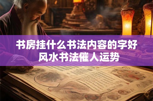 书房挂什么书法内容的字好  风水书法催人运势