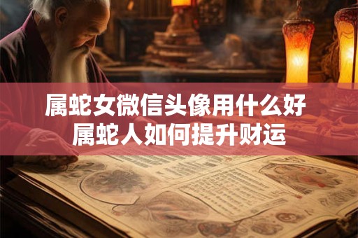 属蛇女微信头像用什么好 属蛇人如何提升财运