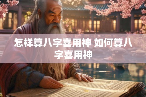 怎样算八字喜用神 如何算八字喜用神