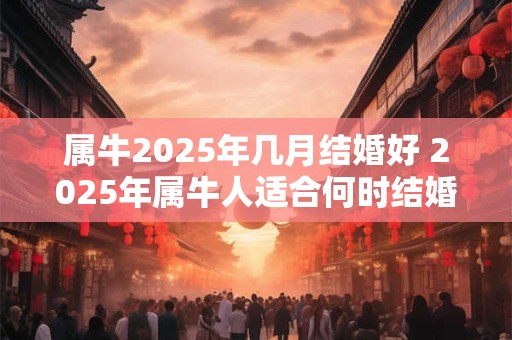 属牛2025年几月结婚好 2025年属牛人适合何时结婚 属牛2025年几月结婚好 2025年属牛人适合何时结婚