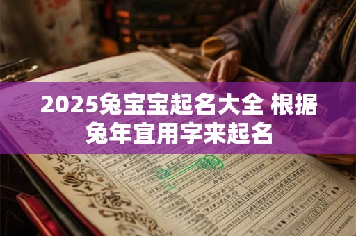2025兔宝宝起名大全 根据兔年宜用字来起名