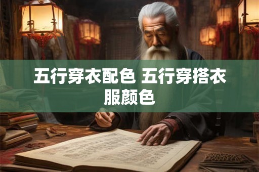 五行穿衣配色 五行穿搭衣服颜色