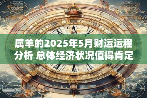属羊的2025年5月财运运程分析 总体经济状况值得肯定