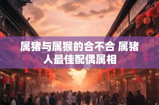 属猪与属猴的合不合 属猪人最佳配偶属相