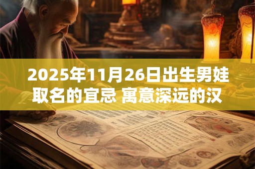 2026年11月26日出生男娃取名的宜忌 寓意深远的汉字详解