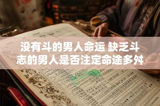 没有斗的男人命运 缺乏斗志的男人是否注定命途多舛