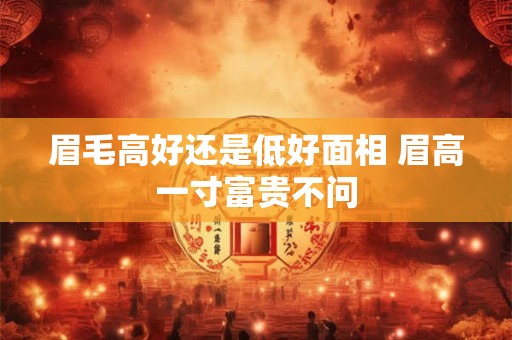 眉毛高好还是低好面相 眉高一寸富贵不问