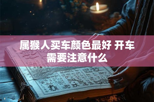 属猴人买车颜色最好 开车需要注意什么