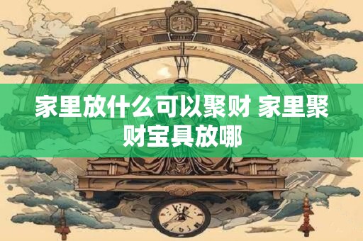 家里放什么可以聚财 家里聚财宝具放哪