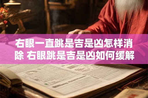 右眼一直跳是吉是凶怎样消除 右眼跳是吉是凶如何缓解