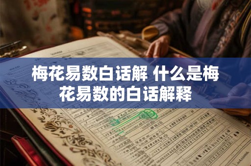 梅花易数白话解 什么是梅花易数的白话解释