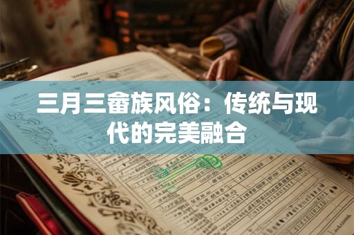 三月三畲族风俗：传统与现代的完美融合