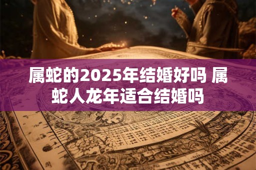 属蛇的2025年结婚好吗 属蛇人龙年适合结婚吗