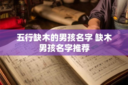 五行缺木的男孩名字 缺木男孩名字推荐