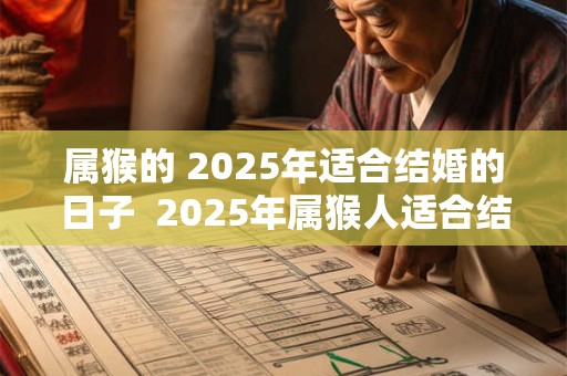 属猴的 2025年适合结婚的日子  2025年属猴人适合结婚吗