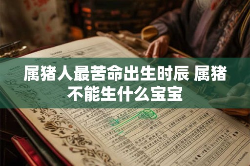 属猪人最苦命出生时辰 属猪不能生什么宝宝