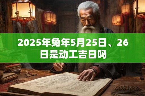 2025年兔年5月25日、26日是动工吉日吗