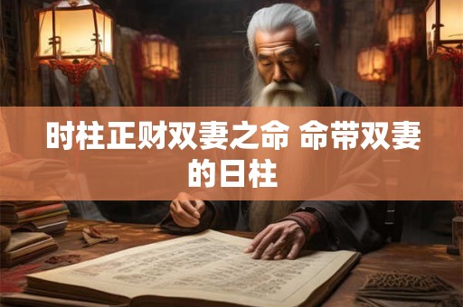 时柱正财双妻之命 命带双妻的日柱