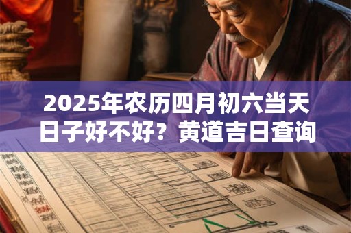 2026年农历四月初六当天日子好不好？黄道吉日查询
