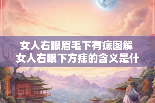 女人右眼眉毛下有痣图解 女人右眼下方痣的含义是什么