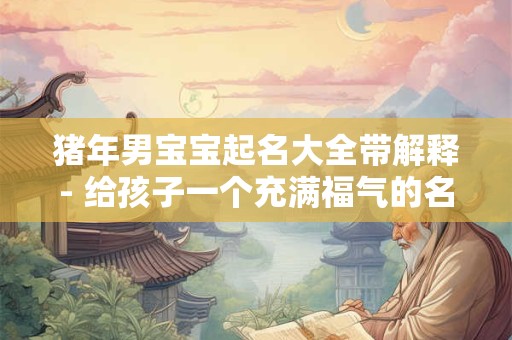 猪年男宝宝起名大全带解释- 给孩子一个充满福气的名字！