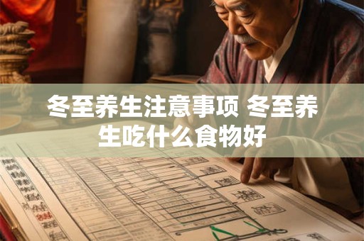 冬至养生注意事项 冬至养生吃什么食物好