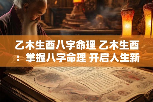乙木生酉八字命理 乙木生酉：掌握八字命理 开启人生新篇章