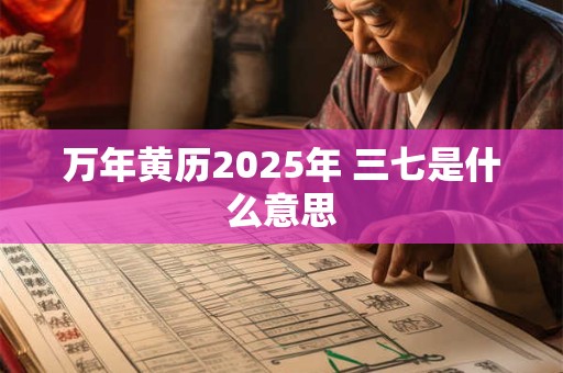 万年黄历2025年 三七是什么意思