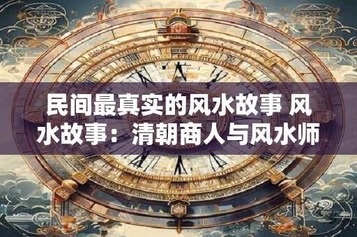 民间最真实的风水故事 风水故事：清朝商人与风水师的故事