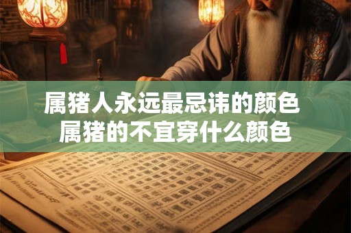 属猪人永远最忌讳的颜色 属猪的不宜穿什么颜色