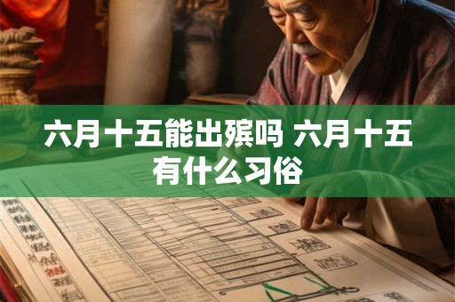 六月十五能出殡吗 六月十五有什么习俗