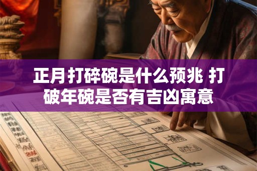 正月打碎碗是什么预兆 打破年碗是否有吉凶寓意