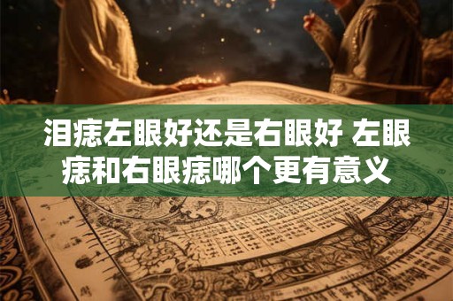 泪痣左眼好还是右眼好 左眼痣和右眼痣哪个更有意义