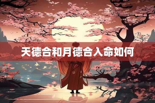 天德合和月德合入命如何