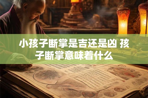 小孩子断掌是吉还是凶 孩子断掌意味着什么