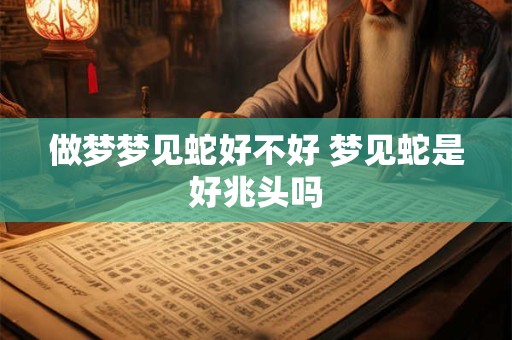 做梦梦见蛇好不好 梦见蛇是好兆头吗