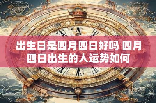 出生日是四月四日好吗 四月四日出生的人运势如何