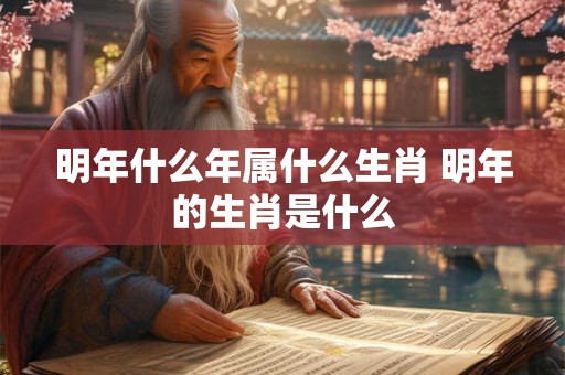 明年什么年属什么生肖 明年的生肖是什么