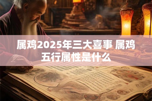 属鸡2025年三大喜事 属鸡五行属性是什么