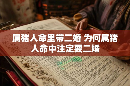 属猪人命里带二婚 为何属猪人命中注定要二婚 属猪人命里带二婚 为何属猪人命中注定要二婚