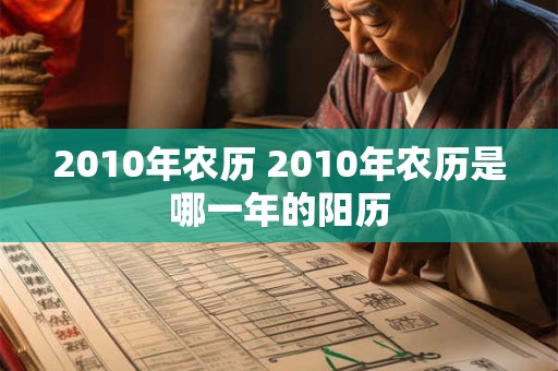 2010年农历 2010年农历是哪一年的阳历